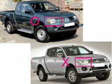 Black Ultra LED Angel Eyes Projector Headlights Fit For Mitsubishi Triton 2006-2015 HL-MB005LS - Machter