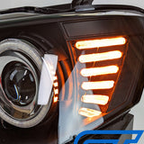 Black Ultra LED Angel Eyes Projector Headlights Fit For Mitsubishi Triton 2006-2015 HL-MB005LS - Machter