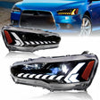 V2 Demon Eye 3D LED DRL Projector Head Light Fit For Mitsubishi Lancer CJ EVO X VRX 2007-2018 HL-MB021LS - Machter