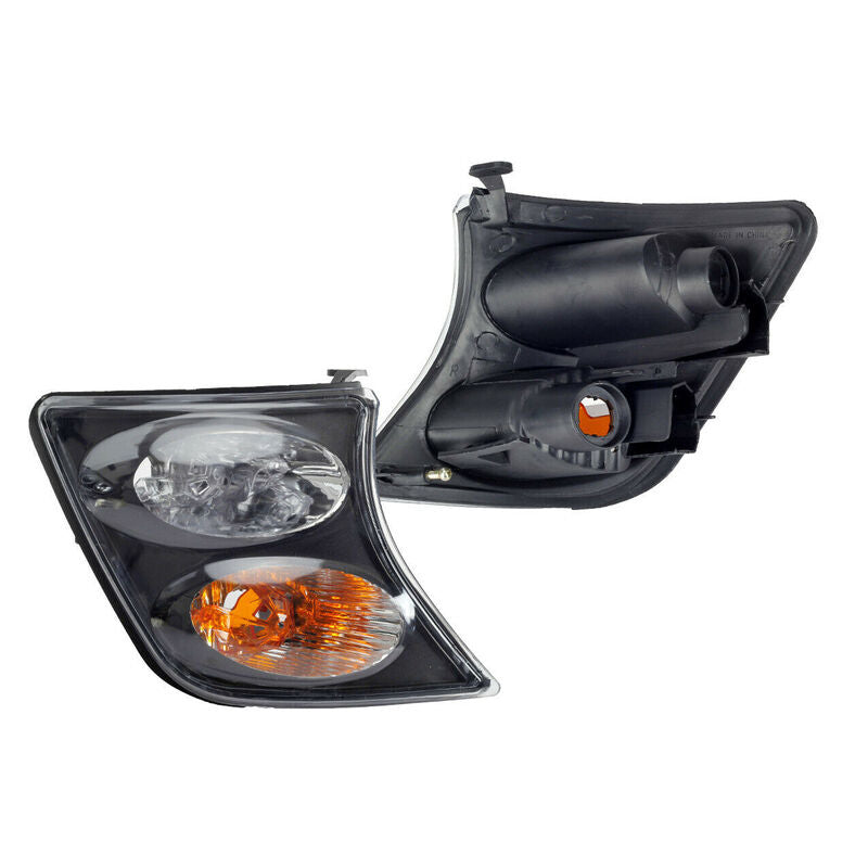 Pair Head Lights Lamps Black LED AngelEye Fit For Nissan Patrol GU 1-3 1997-2007 HL-NS003 - Machter