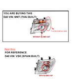 Pair Head Light Lamp Fit For Nissan Navara D40 D40T MNT Thai Built 2008-2014 HL-NS009 - Machter