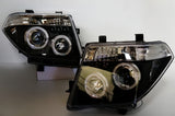 Black LED Angel-Eyes Head Light Fit For Nissan Navara D40 Pathfinder R51 2004-2011 HL-NS023LS - Machter