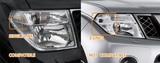 Black LED Angel-Eyes Head Light Fit For Nissan Navara D40 Pathfinder R51 2004-2011 HL-NS023LS - Machter