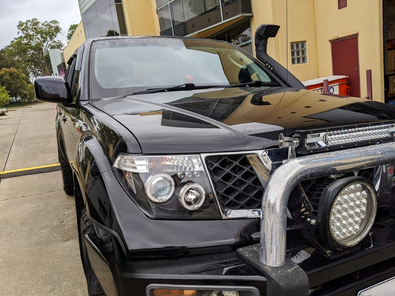 Black LED Angel-Eyes Head Light Fit For Nissan Navara D40 Pathfinder R51 2004-2011 HL-NS023LS - Machter