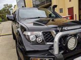 Black LED Angel-Eyes Head Light Fit For Nissan Navara D40 Pathfinder R51 2004-2011 HL-NS023LS - Machter