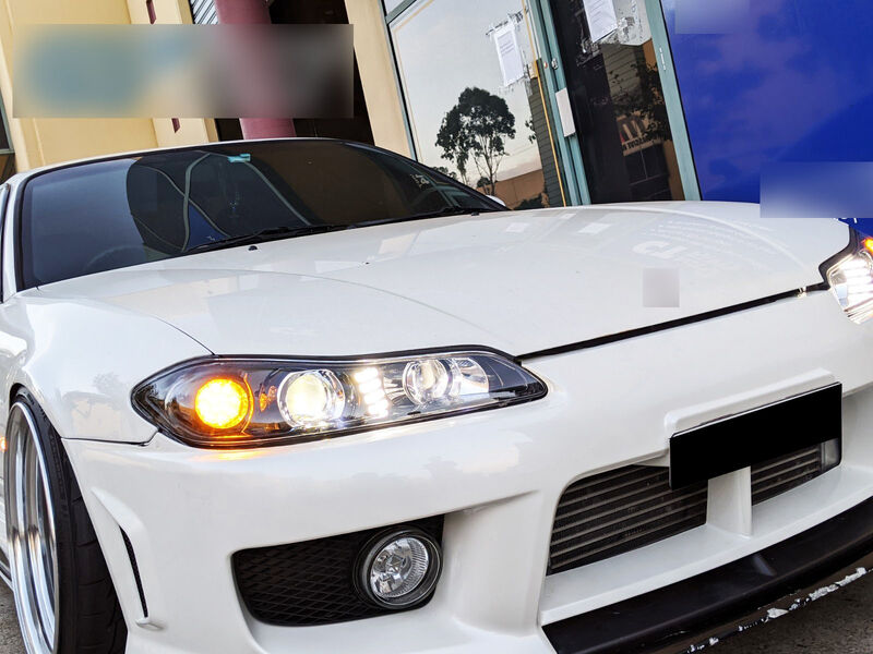 COPLUS Dual LED Projector Head Lights With LED Indicators Fit For Nissan 200SX S15 Silvia 1999-2002 HL-NS024LS - Machter