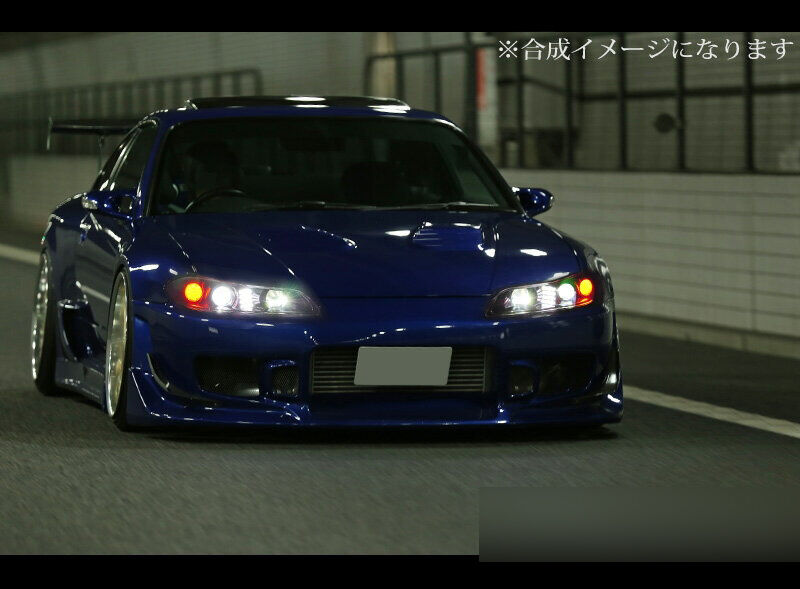 COPLUS Dual LED Projector Head Lights With LED Indicators Fit For Nissan 200SX S15 Silvia 1999-2002 HL-NS024LS - Machter