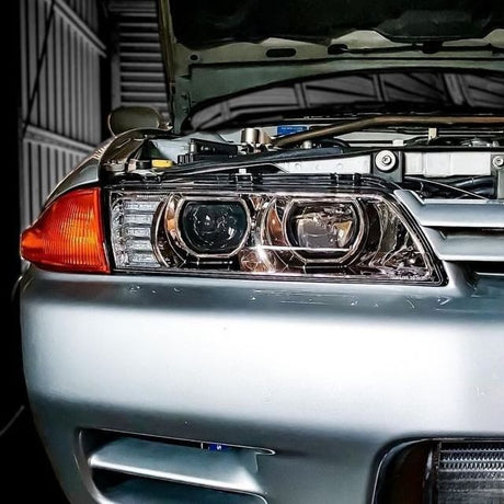 COPLUS 78 Works Dual LED Projector Headlights Fit For Nissan Skyline R32 GTR GTST RB26 1989-1994 HL-NS027LS - Machter