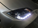DRL LED Black Projector Headlights Fit For Nissan 350Z Z33 Fairlady Halogen Type 2003-2005 HL-NS033LS - Machter