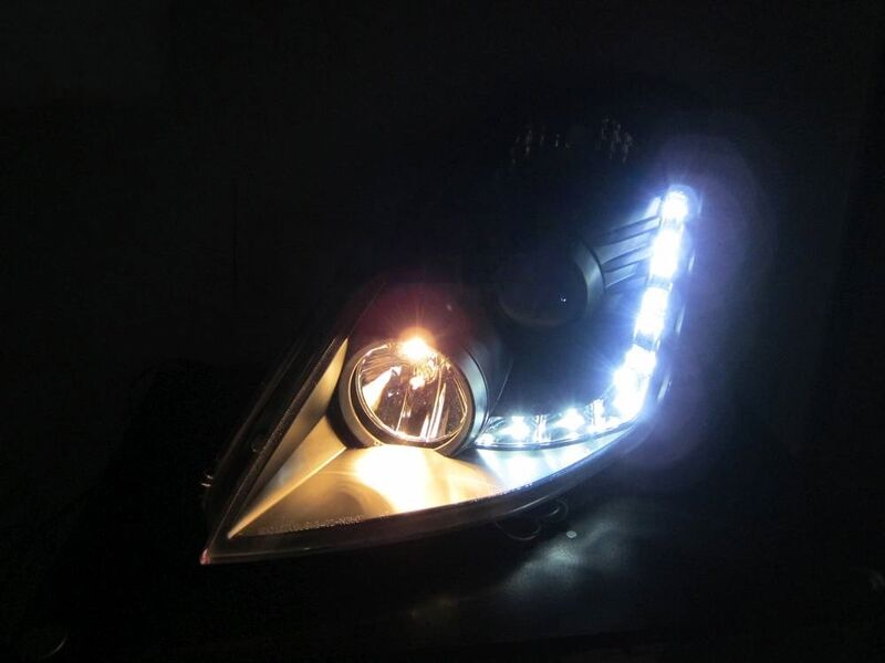 DRL LED Black Projector Headlights Fit For Nissan 350Z Z33 Fairlady Halogen Type 2003-2005 HL-NS033LS - Machter