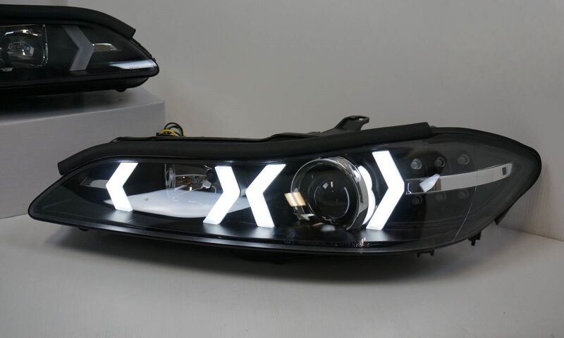 Black LED 3D DRL Projector Headlights & LED Indicators Fit For Nissan S15 200sx Silvia 1999-2002 HL-NS034LS - Machter