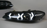Black LED 3D DRL Projector Headlights & LED Indicators Fit For Nissan S15 200sx Silvia 1999-2002 HL-NS034LS - Machter