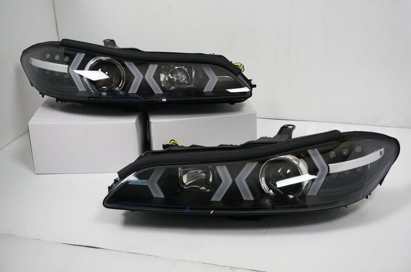 Black LED 3D DRL Projector Headlights & LED Indicators Fit For Nissan S15 200sx Silvia 1999-2002 HL-NS034LS - Machter
