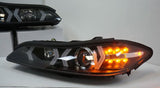 Black LED 3D DRL Projector Headlights & LED Indicators Fit For Nissan S15 200sx Silvia 1999-2002 HL-NS034LS - Machter