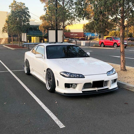 Black LED 3D DRL Projector Headlights & LED Indicators Fit For Nissan S15 200sx Silvia 1999-2002 HL-NS034LS - Machter