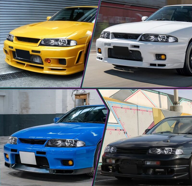 JDM Black OE Projector Headlights Fit For Nissan Skyline R33 GTR GTS25 GTS Series 1&3 HL-NS035LS - Machter