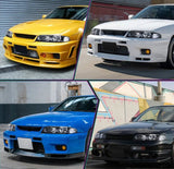 JDM Black OE Projector Headlights Fit For Nissan Skyline R33 GTR GTS25 GTS Series 1&3 HL-NS035LS - Machter