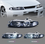 JDM Black OE Projector Headlights Fit For Nissan Skyline R33 GTR GTS25 GTS Series 1&3 HL-NS035LS - Machter