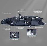JDM Black OE Projector Headlights Fit For Nissan Skyline R33 GTR GTS25 GTS Series 1&3 HL-NS035LS - Machter