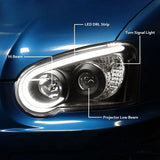 Black 3D LED Angle Eyes Projector Headlights Fit For Subaru Impreza WRX STI GD 2003-2005 HL-SB001LS - Machter