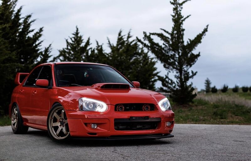 Black 3D LED Angle Eyes Projector Headlights Fit For Subaru Impreza WRX STI GD 2003-2005 HL-SB001LS - Machter