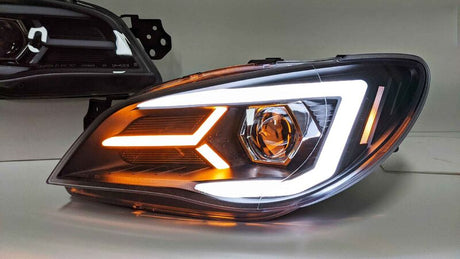 LED 3D Dynamic Blinker Projector Headlights Fit For Subaru Impreza WRX GD - Halogen Type 2005-2007 HL-SB003LS - Machter