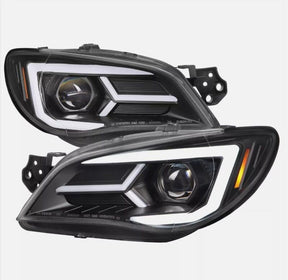 LED 3D Dynamic Blinker Projector Headlights Fit For Subaru Impreza WRX GD - Halogen Type 2005-2007 HL-SB003LS - Machter