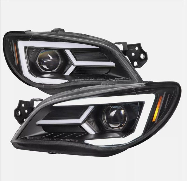 LED 3D Dynamic Blinker Projector Headlights Fit For Subaru Impreza WRX GD - Halogen Type 2005-2007 HL-SB003LS - Machter