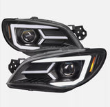 LED 3D Dynamic Blinker Projector Headlights Fit For Subaru Impreza WRX GD - Halogen Type 2005-2007 HL-SB003LS - Machter