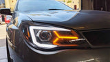 LED 3D Dynamic Blinker Projector Headlights Fit For Subaru Impreza WRX GD - Halogen Type 2005-2007 HL-SB003LS - Machter