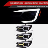 LED 3D Dynamic Blinker Projector Headlights Fit For Subaru Impreza WRX GD - Halogen Type 2005-2007 HL-SB003LS - Machter