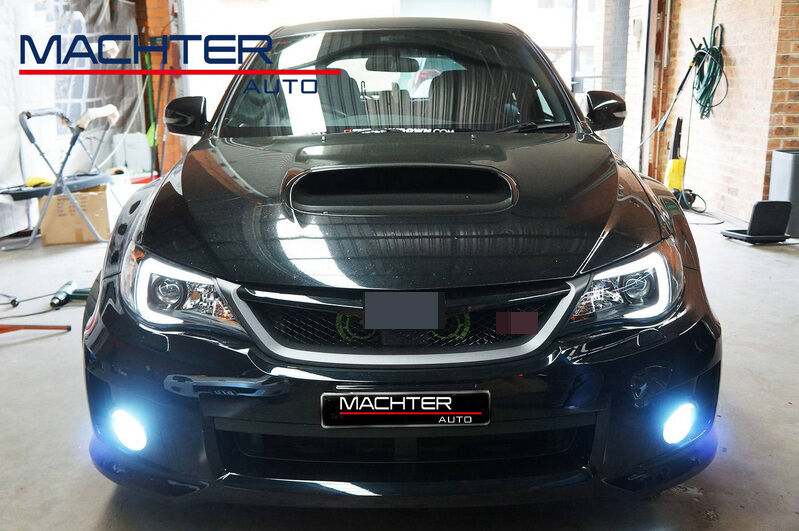 V2 LED 3D DRL Projector Sequential Headlights Fit For Subaru Impreza WRX G3 HID Type 2008-2013 HL-SB004LS - Machter