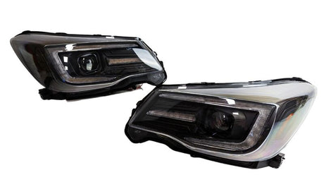 LED DRL Projector Sequential Headlights Fit For Subaru Forester S4 Factory Xenon Type 2013-2018 HL-SB009LS - Machter