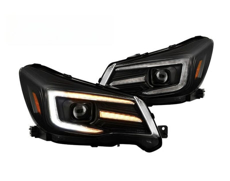 LED DRL Projector Sequential Headlights Fit For Subaru Forester S4 Factory Xenon Type 2013-2018 HL-SB009LS - Machter