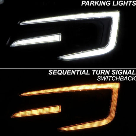LED DRL Projector Sequential Headlights Fit For Subaru Forester S4 Factory Xenon Type 2013-2018 HL-SB009LS - Machter