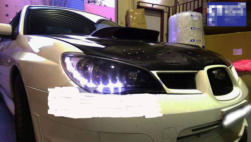 Black LED DRL Projector Headlights Fit For Subaru Impreza WRX STI RX GD 2005-2007 HL-SB010LS - Machter