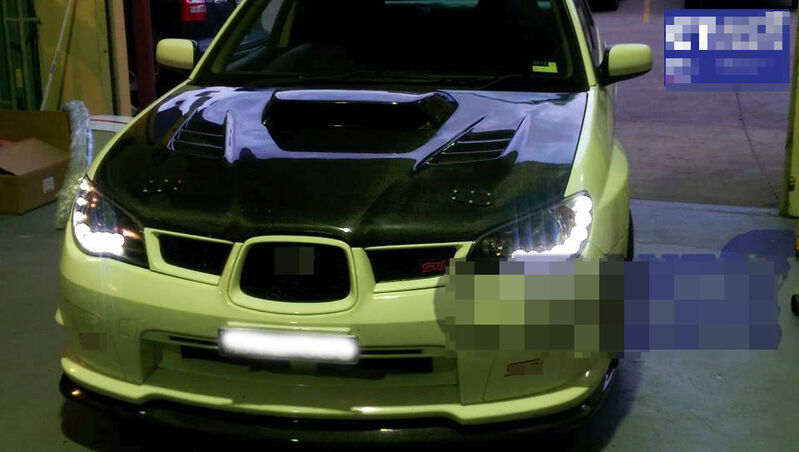 Black LED DRL Projector Headlights Fit For Subaru Impreza WRX STI RX GD 2005-2007 HL-SB010LS - Machter
