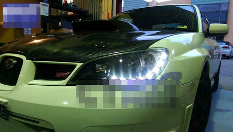 Black LED DRL Projector Headlights Fit For Subaru Impreza WRX STI RX GD 2005-2007 HL-SB010LS - Machter