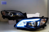 Black LED DRL Projector Headlights Fit For Subaru Impreza RS WRX STI G3 2008-2013 HL-SB012LS - Machter