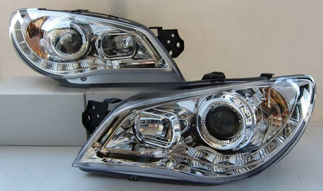 Clear LED DRL Projector Headlights Fit For Subaru Impreza WRX STI RX GD 2005-2007 HL-SB013LS - Machter