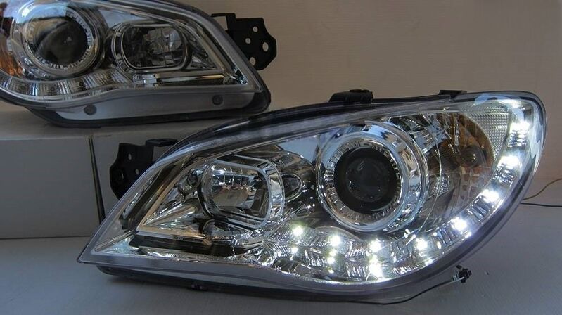 Clear LED DRL Projector Headlights Fit For Subaru Impreza WRX STI RX GD 2005-2007 HL-SB013LS - Machter