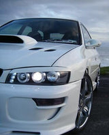 Black Angel Eye LED Projector Headlights Fit For Subaru Impreza WRX STI GC8 1992-2000 HL-SB016LS - Machter