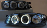 Black Angel Eye LED Projector Headlights Fit For Subaru Impreza WRX STI GC8 1992-2000 HL-SB016LS - Machter