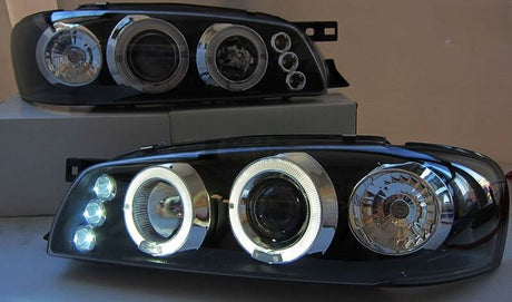 Black Angel Eye LED Projector Headlights Fit For Subaru Impreza WRX STI GC8 1992-2000 HL-SB016LS - Machter