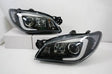 LED 3D Stripe DRL Projector Headlights Fit For Subaru Impreza WRX GD HID TYPE 2005-2007 HL-SB019LS - Machter