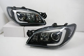 LED 3D Stripe DRL Projector Headlights Fit For Subaru Impreza WRX GD HID TYPE 2005-2007 HL-SB019LS - Machter
