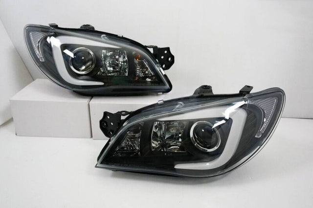 LED 3D Stripe DRL Projector Headlights Fit For Subaru Impreza WRX GD HID TYPE 2005-2007 HL-SB019LS - Machter