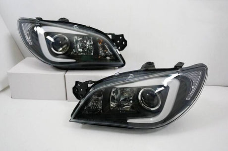 LED 3D Stripe DRL Projector Headlights Fit For Subaru Impreza WRX GD HID TYPE 2005-2007 HL-SB019LS - Machter