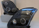 Black LED Angel Eyes Projector Headlights Fit For Suzuki Swift Sport 2004-2010 HL-SU021LS - Machter