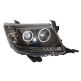 Pair Smoke LED Headlights DRL HALO Projector Angel Eyes Fit For Toyota Hilux VIGO 2011-2015 HL-TA015 - Machter